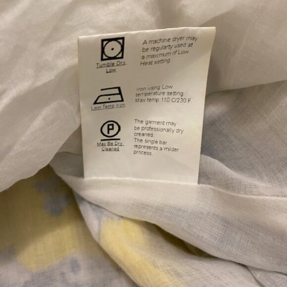 Samantha Sung Sleeveless Blue Yellow Linen Maxi Dress Size 12 - Picture 11 of 11